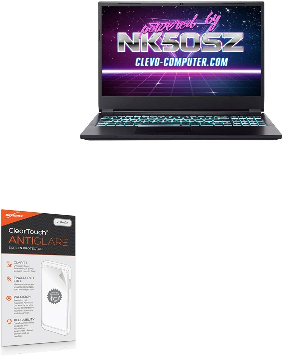 BoxWave Screen Protector Compatible with Clevo NK50SZ - ClearTouch Anti-Glare (2-Pack), Anti-Fingerprint Matte Film Skin