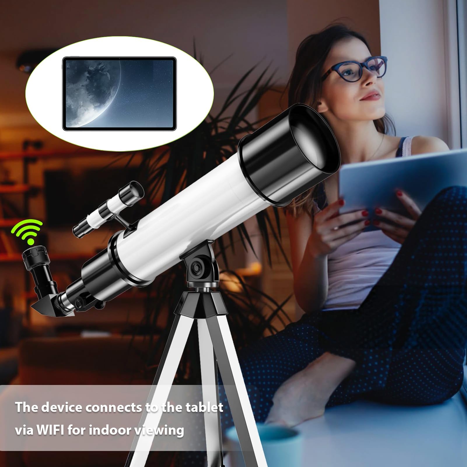 Oculaire numérique WiFi sans fil pour télescope caméra 4K enregistrement vidéo prise de photos batterie intégrée oculaire électronique pour télescope