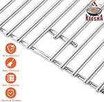 Stainless Steel Grill Grates for Nexgrill 720-0830H, 720-0783E 4-Burner Grills and 720-0888, 720-0888N 5-Burner Grills, Cooking Grids for Kenmore, Uniflame and Other Grills, 17-1/4" x 26-1/2"
