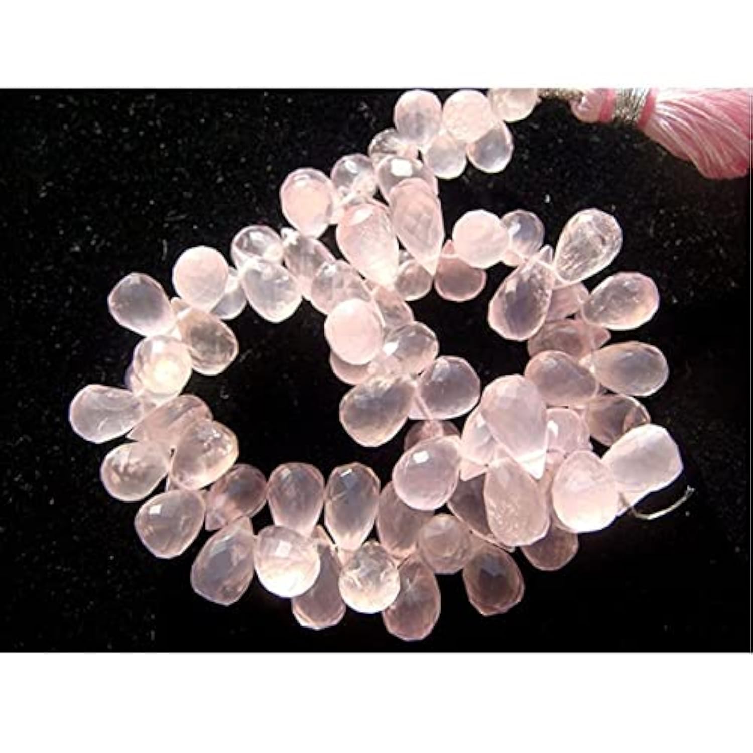 Perles briolettes quartz rose naturel pour créer vos bijoux bohèmes chic