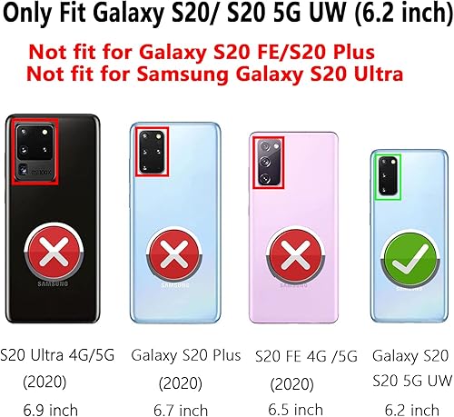 Miniatura 8 de Funda para Samsung Galaxy S20, Galaxy S20 con cubierta deslizante para cámara HD, protección de cámara Soporte giratorio magnético Funda protectora