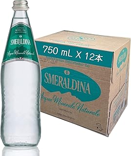 Smeraldina（スメラルディーナ） グラス スティル 750mL×12本入り[イタリア産] ナチュラル ミネラルウオーター 水 瓶 [正規輸入品] 軟水 シリカ