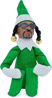 11.8in Snoop on A Stoop Christmas Elf Doll, Hip Hop Artists Souvenir Decoration Ornaments Doll Toy, Funny Collectibles for Hip Hop Lovers(Green-2)