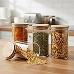 Solimo Glass Borosilicate Jar 1000Ml,Transparent,4 PCS