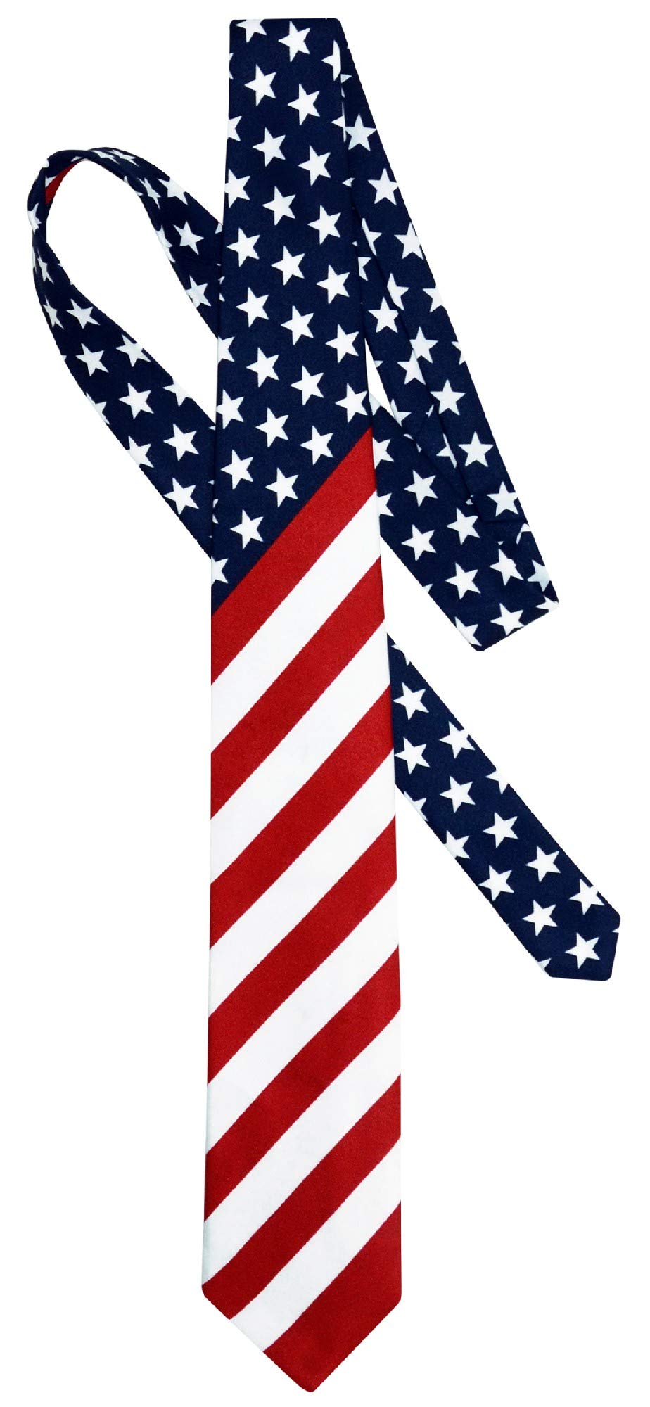 Vesuvio Napoli American Flag Mens Neck Tie USA Patriotic Self Tie NeckTie