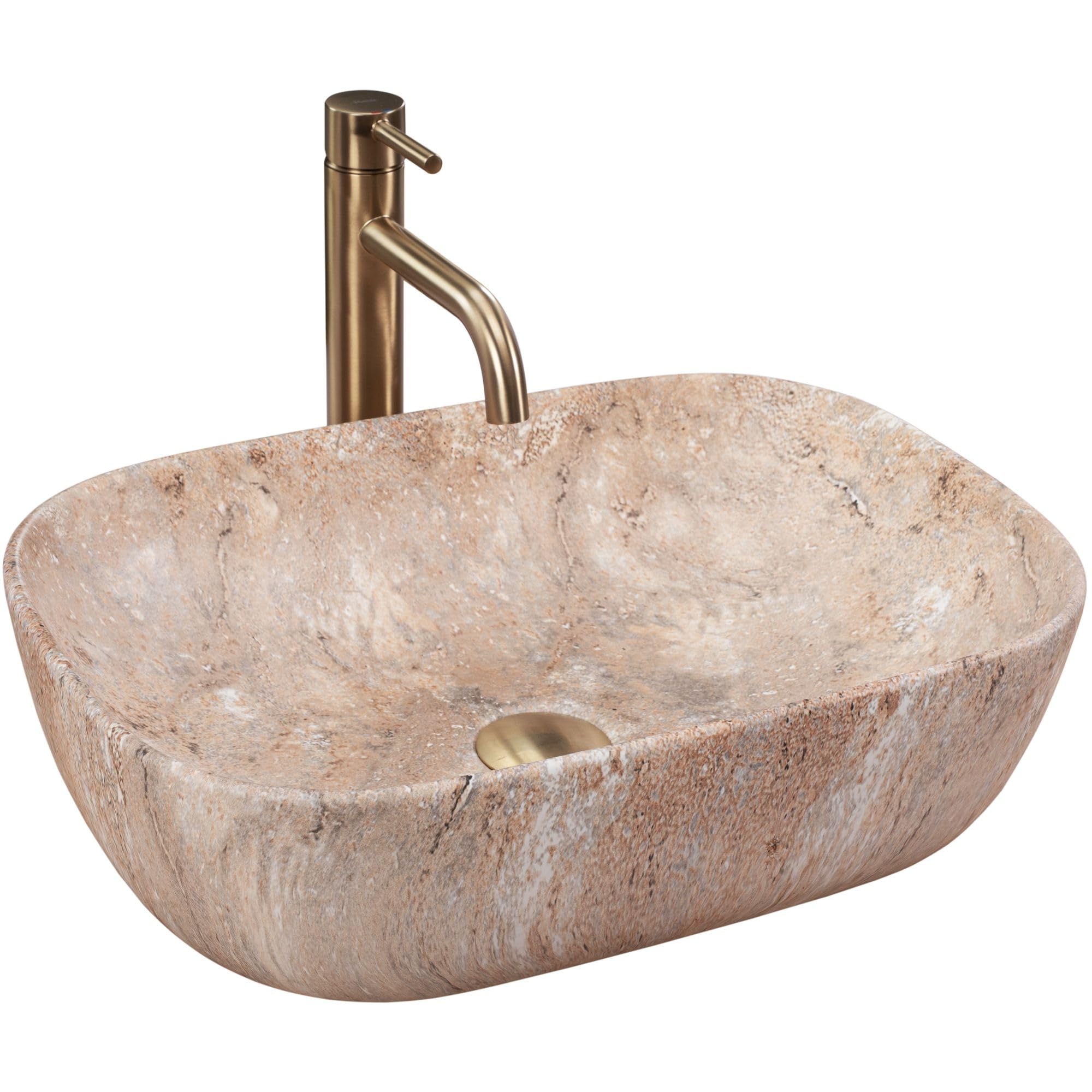 Rea Stone Imitation -U3323 Imitation-3323 Bathroom Sink Made Of Ceramic Belinda Savana Imitation-U3323, Size 11.0231131