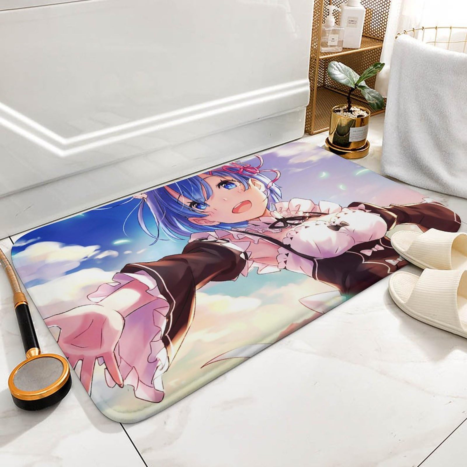 Amazon | バスマット レム アニメのキャラクター カーペット 玄関