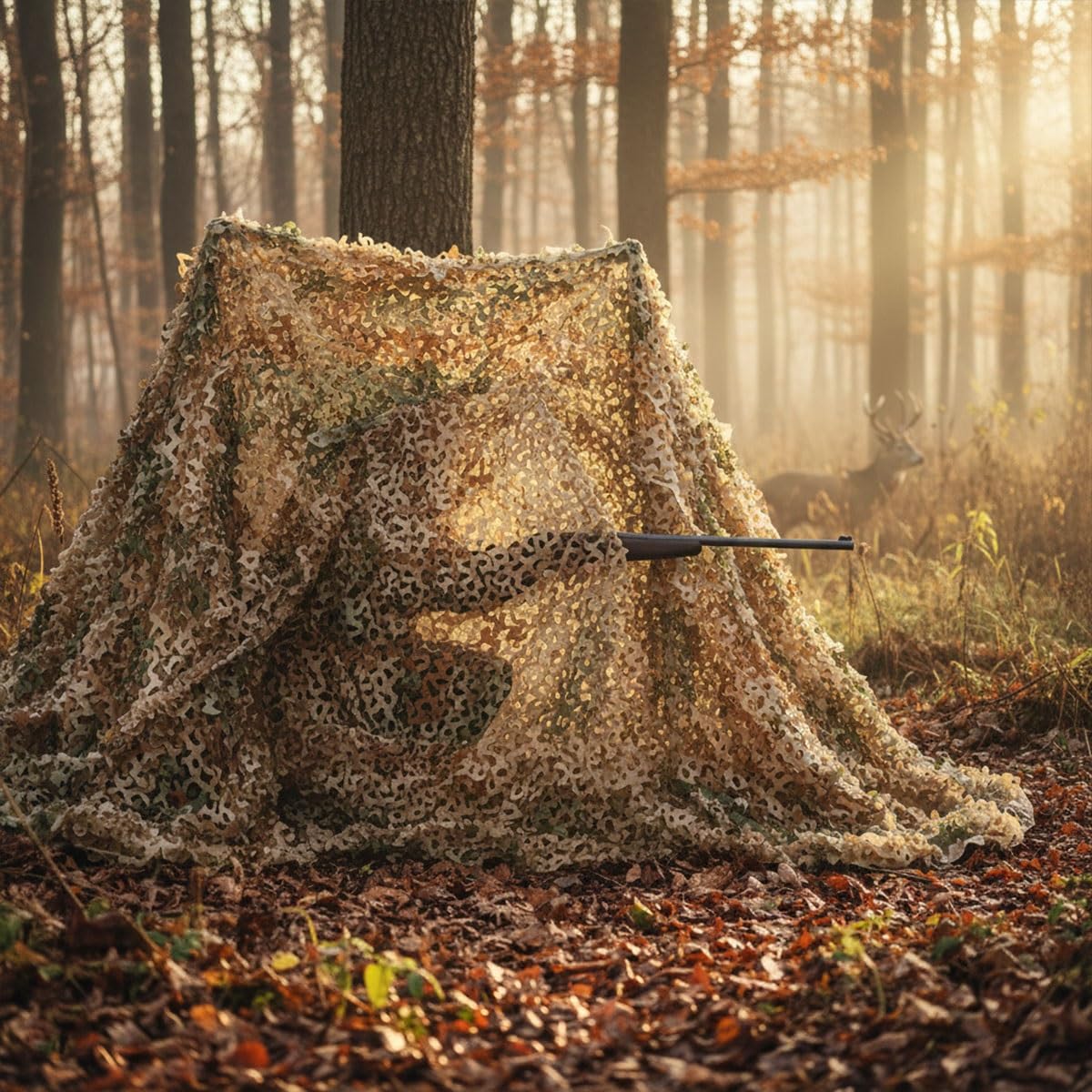 Tarnnetz Armee Camouflage-Netz für Jagd Sichtschutz Sonnenschutz Militär Dekoration Autodeckung in Garten Wüste Dschungel Camo Tarnung Netz