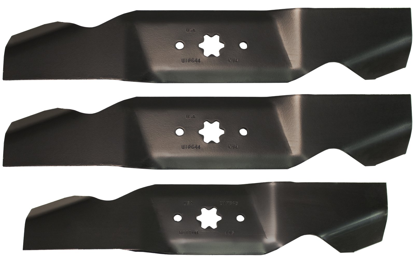 USA Mower Blades 3 Kit para MTD 742-0543, 942-0543, 742-0542, 942-0542, cubierta de 46 pulgadas