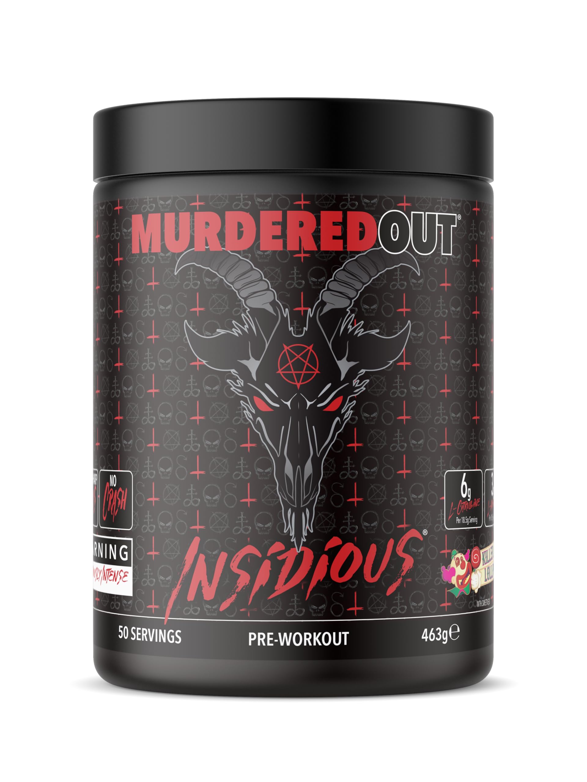 Murdered Out Pre Workout Insidious Killer Lollipop 463g