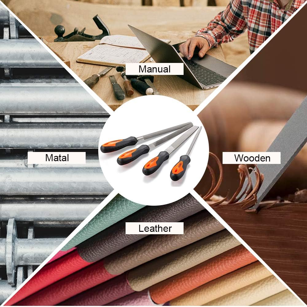 19pcs Metal File Set With Portable Case - T12 Drop Forged Alloy Steel Hand Tool Set With Handle Rasp for Metalwork