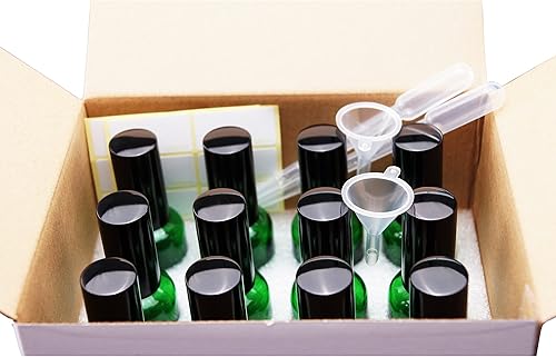 Miniatura 6 de YIZHAO Botellas de vidrio transparente de 1 oz, con pequeño aerosol de niebla fina, tapa de metal, recargable para aceite esencial, viajes,