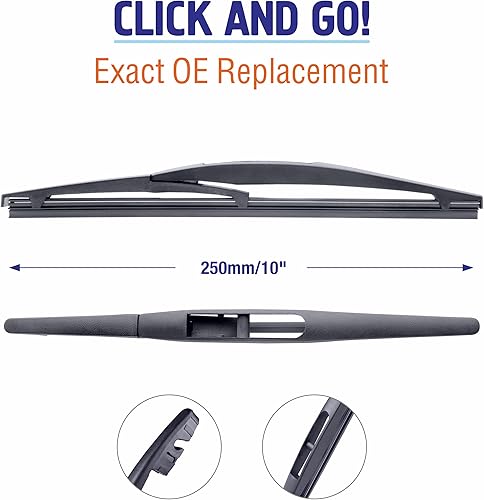 Miniatura 2 de Repuesto de limpiaparabrisas trasero de silicona de 10 pulgadas (10-B) para Honda HRV 2022-2016Para Mitsubishi Outlander Sport 22-11 Eclipse Cross