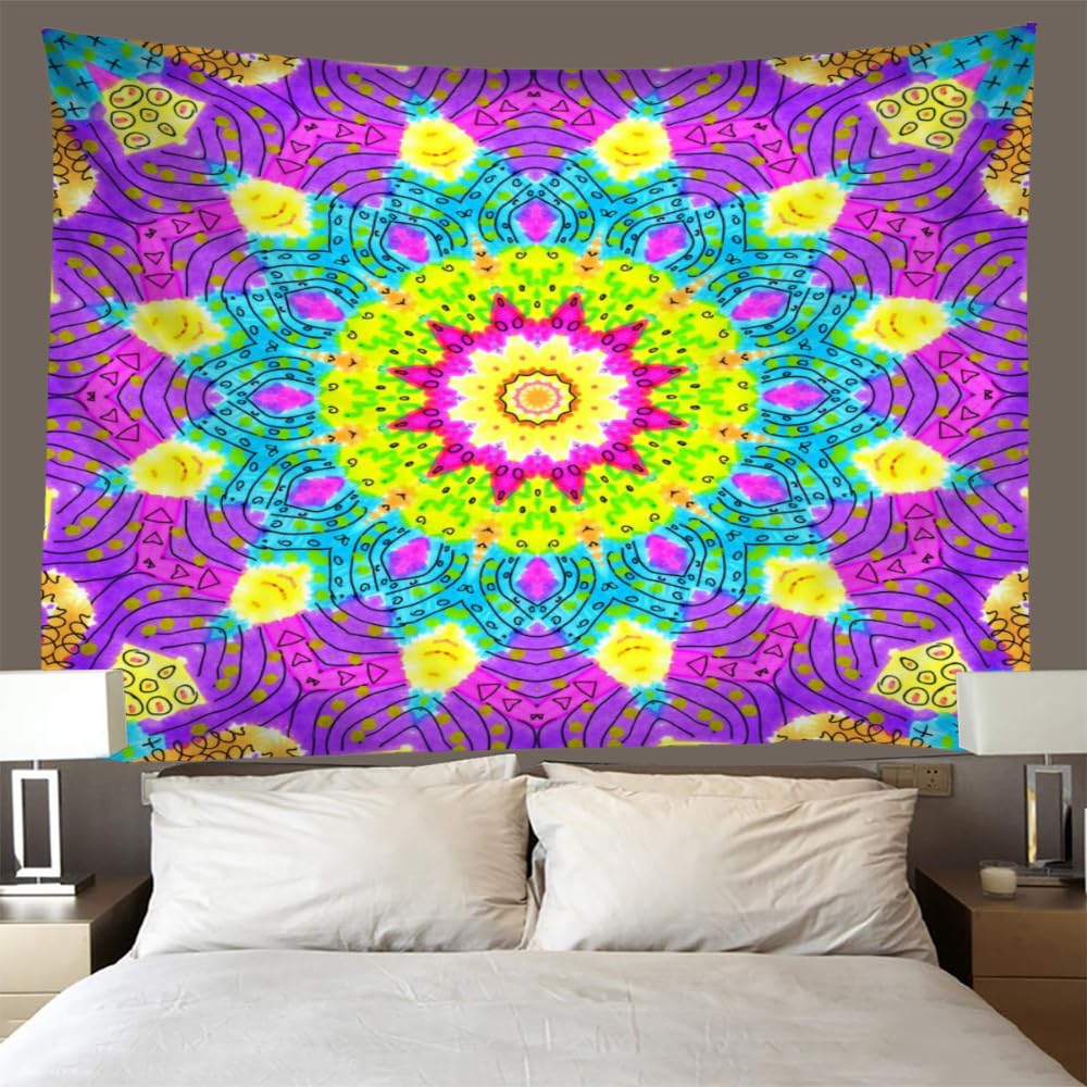 3D Arazzo Da Parete Stile Boho Mandala 150X200 Tessuto