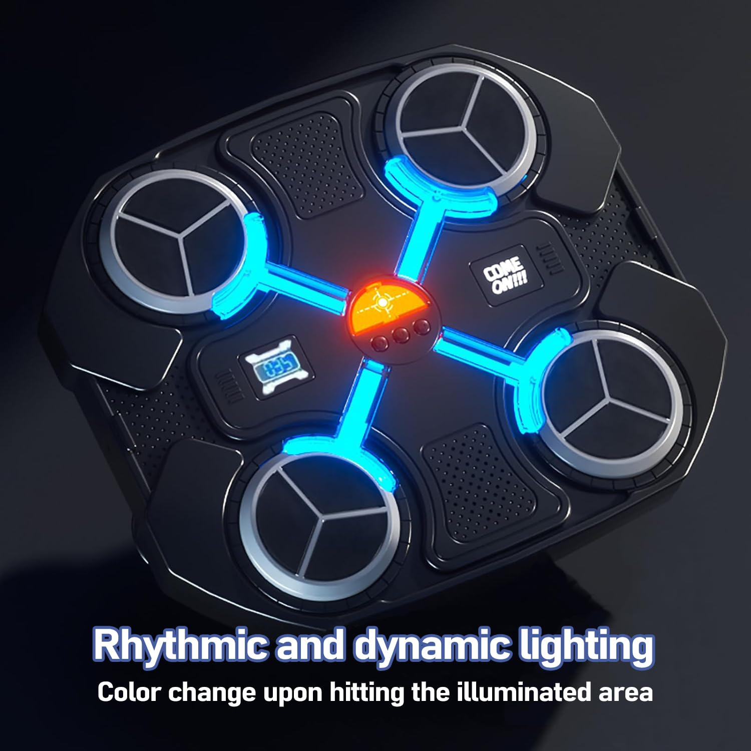 Produktbild von Bewinner Music Boxing Machine, Bluetooth Musik Boxmaschine, Eltern-Kind-Set Mit 2 Paar Boxhandschuhen, Box Ziel Trainingsgerät, Wandmontage (Geschwindigkeitssteigerung Automatisch