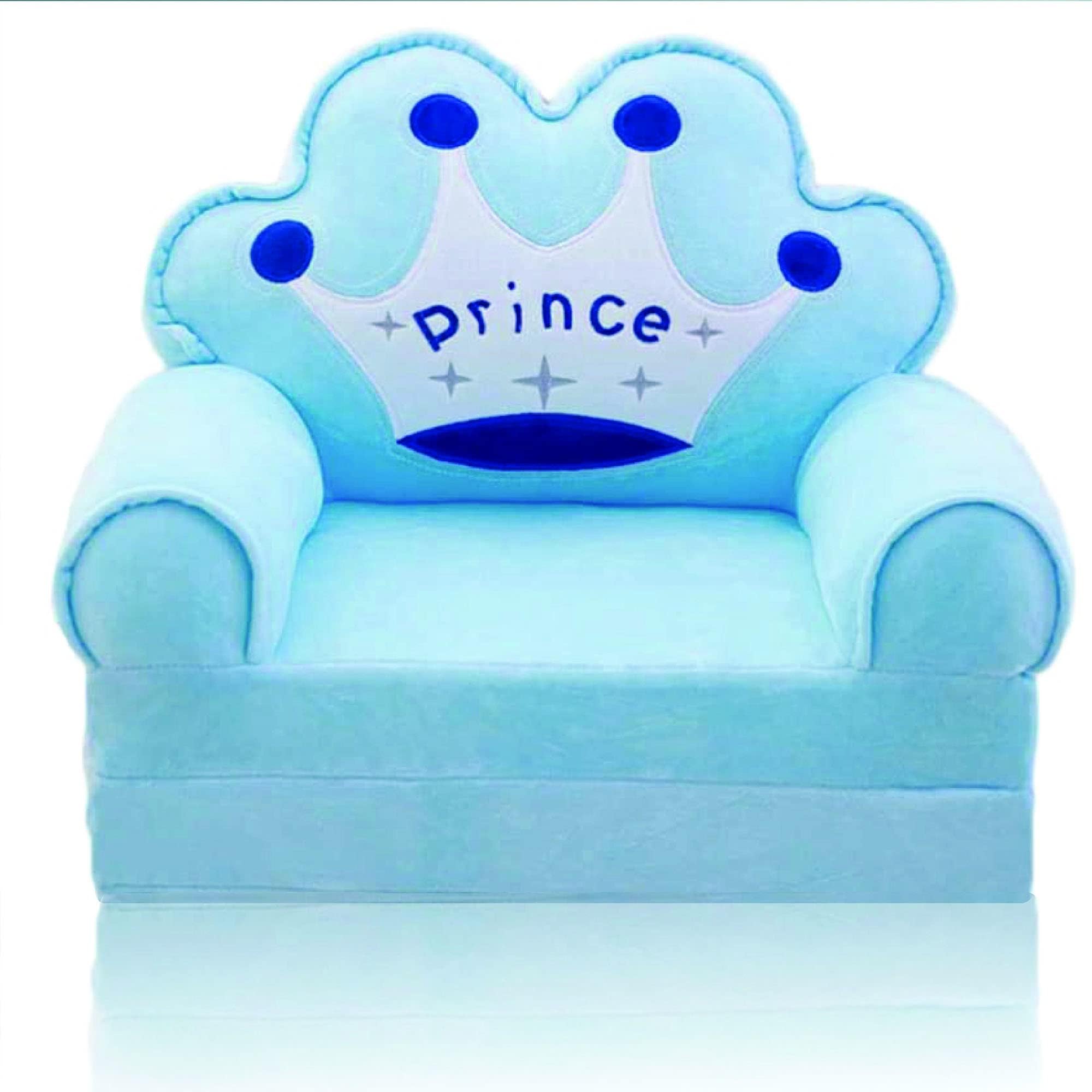 YEARLY Children's Armchair, Children Sofa Cartoon Girl And Boy Birthday Gift Toy Lazy Upholstered Cute Baby Small Sofa Seat Kid Chair Washable-blue 50x40x45cm(20x16x18inch)