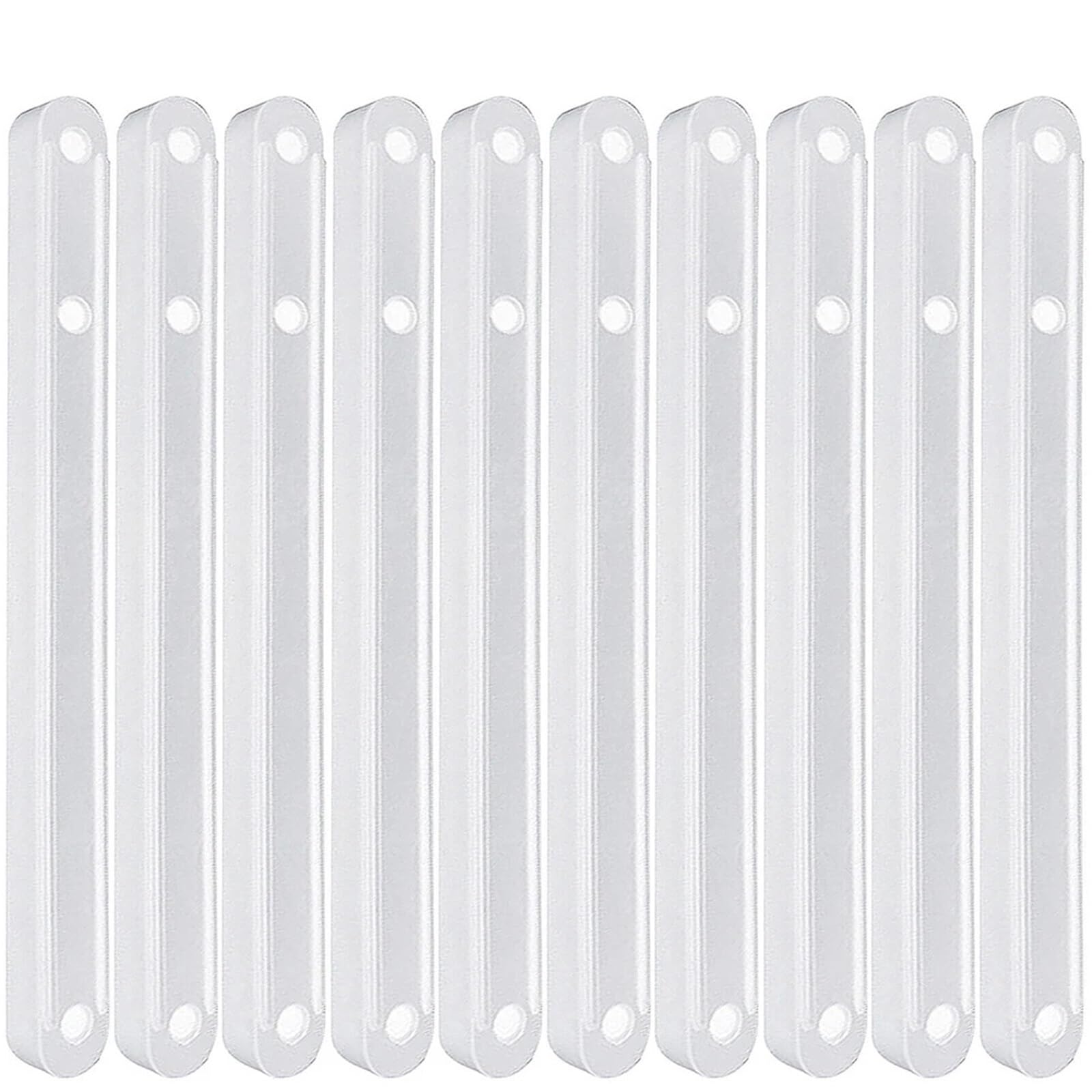 Ppqiru White 10Pcs Slide Rail Drawer Runners 180/235/298Mm For Drawers Plastic Replacement For Cabinet Drawer(,180Mm)