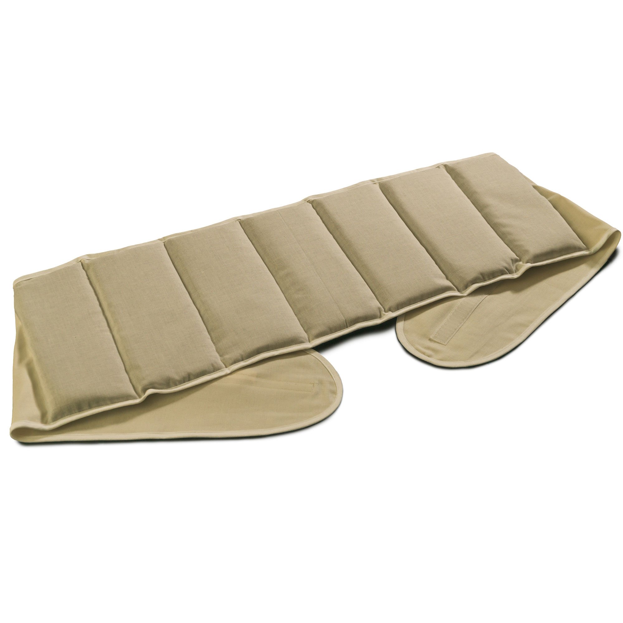 Cuscino termico cintura, semi di grano e segale bio (Lunghezza totale: 135cm, naturale, Cotone Bio) Grande cuscino riscaldabile, caldo e freddo - microonde, forno e frigorifero