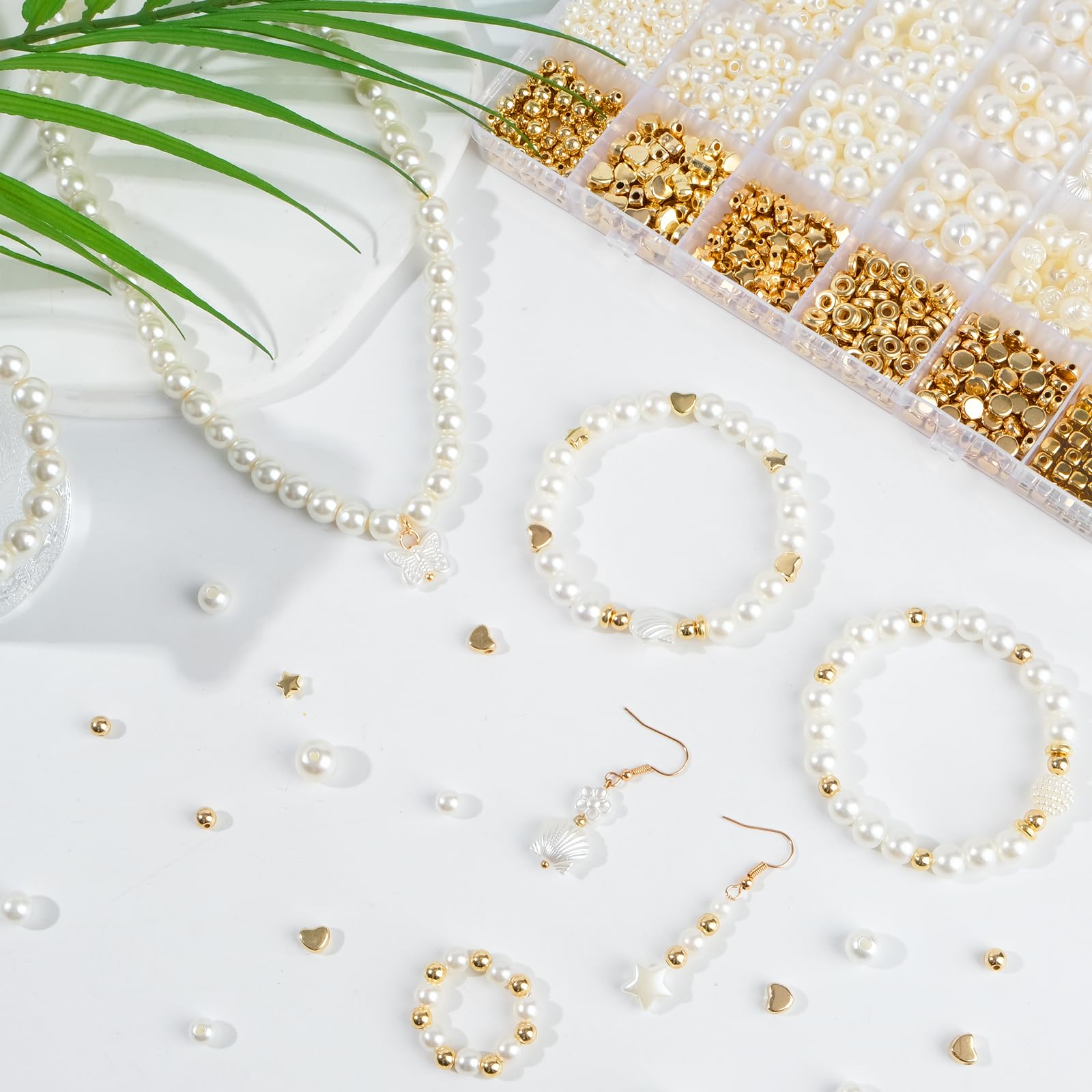 1350 stuks kleikralen, set voor het maken van armbanden, 24 kleuren, voor het maken van sieraden, letters en bedels, sieradensets voor kinderen, Kerstmis, feesten, verjaardagen