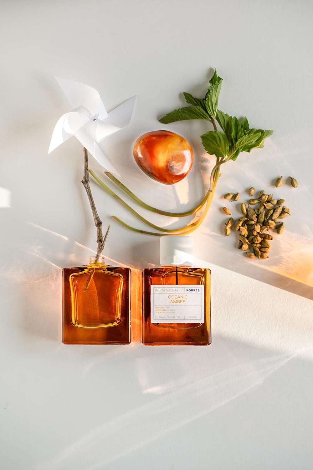 KORRES Eau de Toilette, Oceanic Amber Fragrance Spray, Unisex Perfume with Amber, Peppermint, Cardamom, Cedar & Black Pepper, Apple Blossom Accents, Fougere-Ambery Scent for Women and Men, 1.69 Fl Oz - Image 8