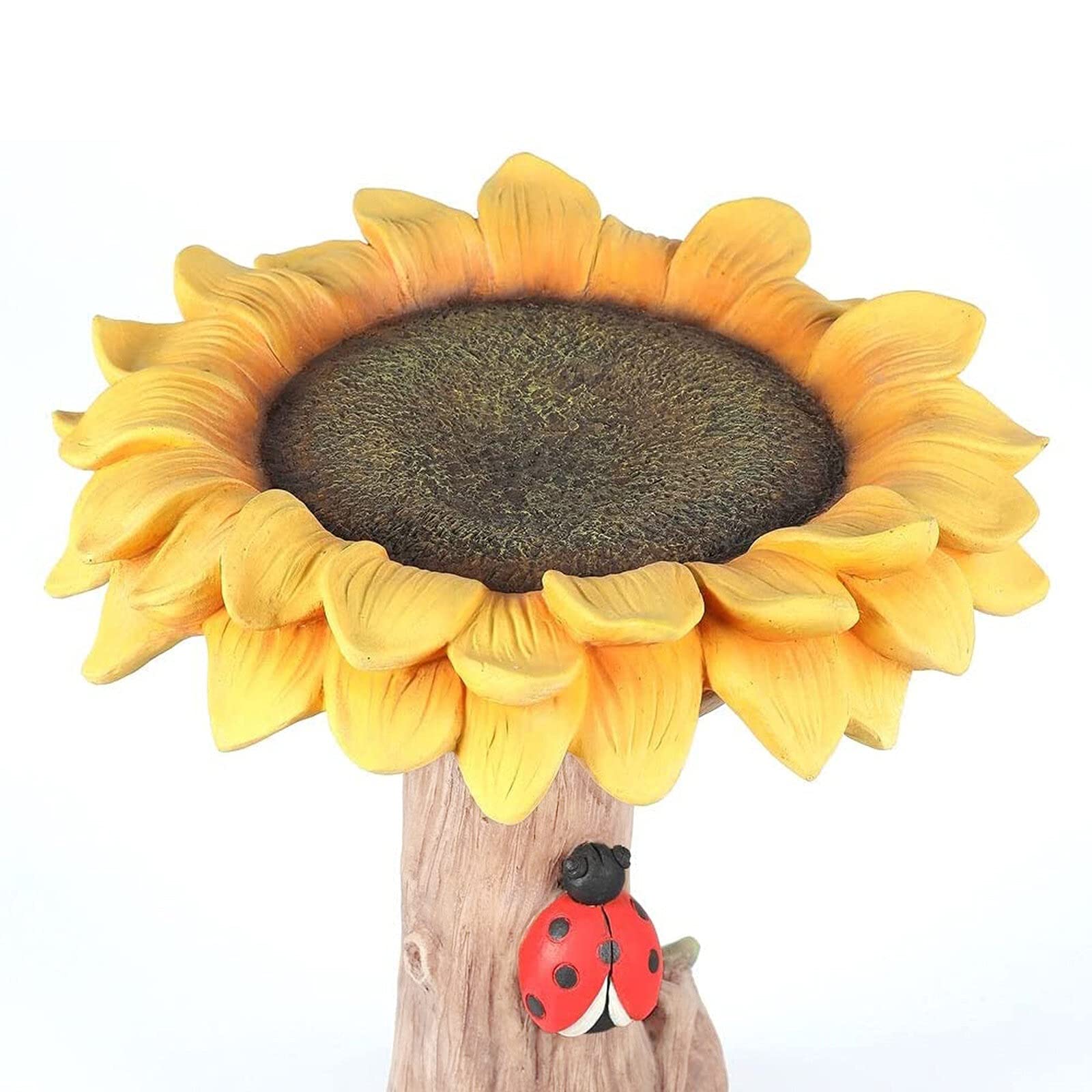 Giardino Girasole Bird Beach Standing Bird Miseders Statua in Resina Ornamento, Simulazione Fiore Decorazione all'aperto Decorazione Yard Patio