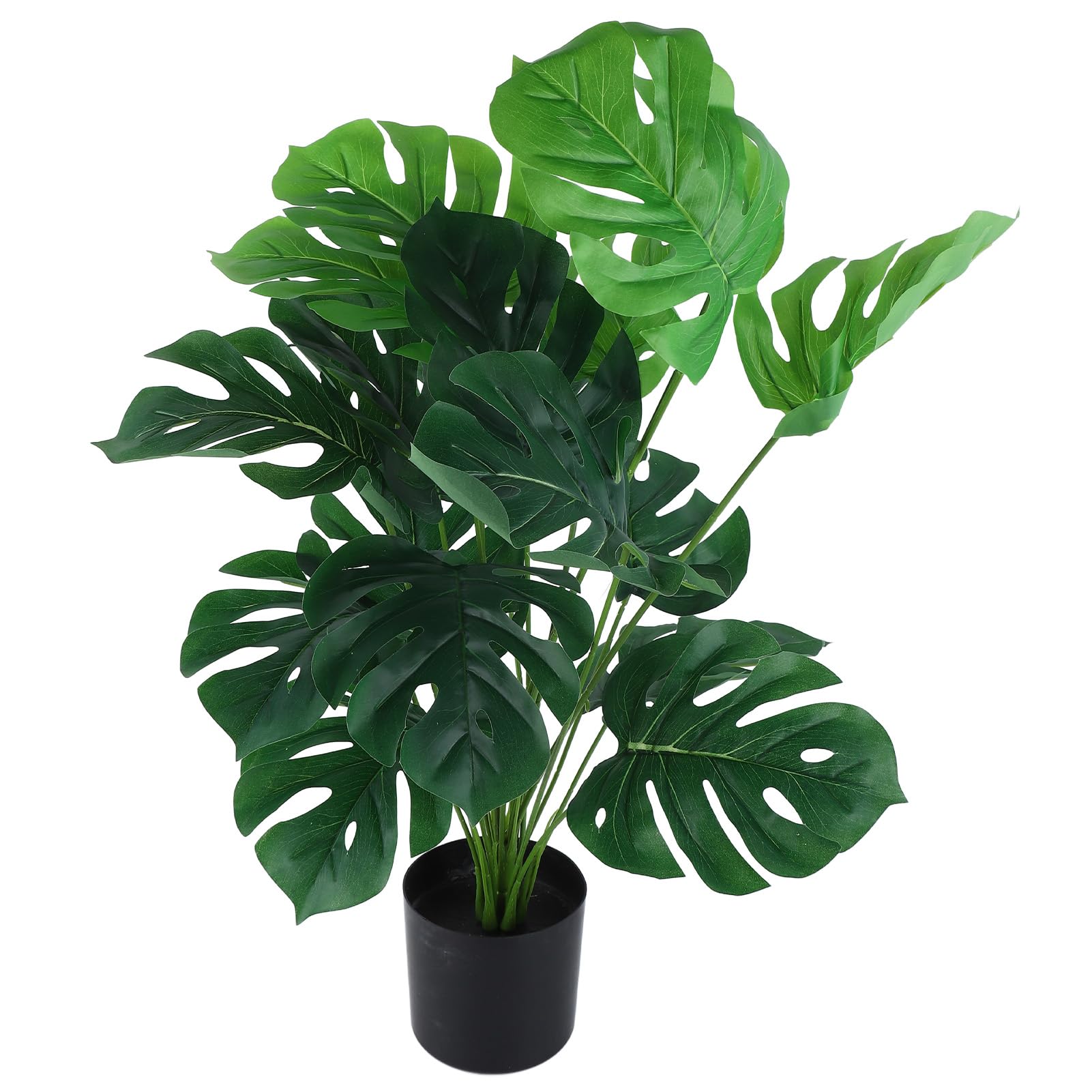 CHICIRIS Pianta Artificiale Realistica di Monstera Deliciosa per Decorazioni per Interni Ed Esterni Pianta in Vaso Finta in Plastica da 31,5 Pollici Che Non Richiede Manutenzione