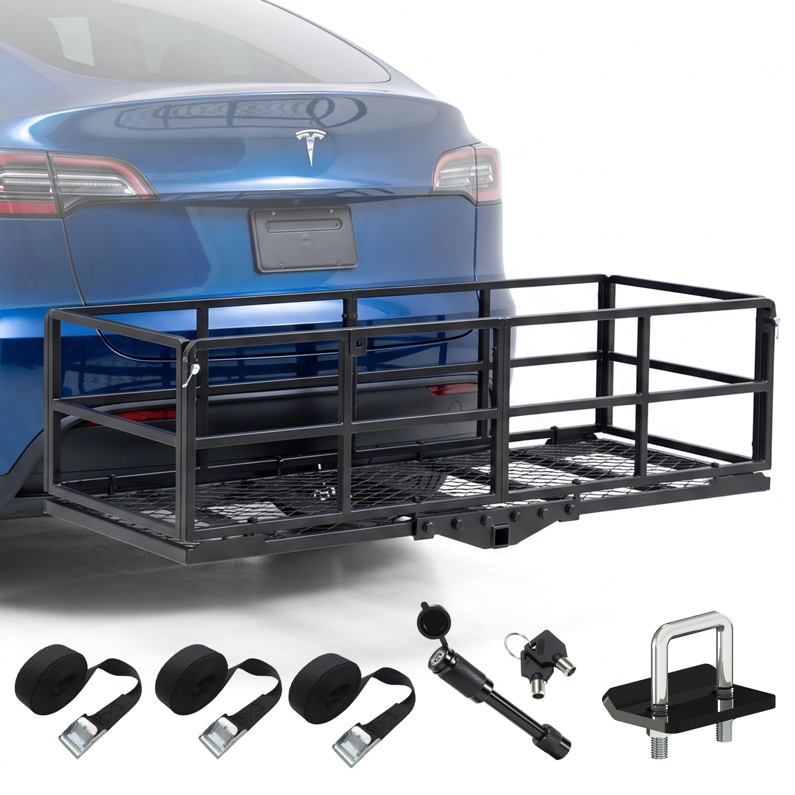 Photo 1 of LYSAUGLAT 61" Foldable Hitch Cargo Carrier - Black
