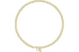 18k Gold Paperclip Chain and Satellite Chain Pendant Necklace