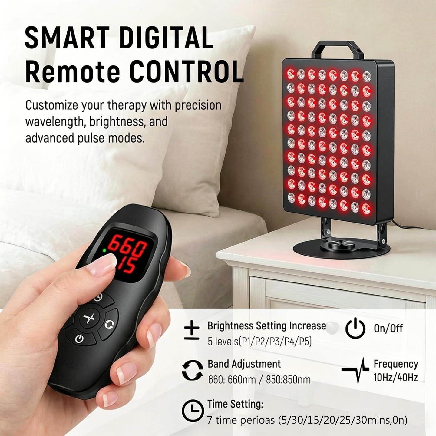 Rotlichttherapie Panel Lampe, 80 LEDs Red Light,660nm & 850nm Therapielampe Infrarotlampe geeignet leistungsstarkes Rotlichtgerät für Familie, Sport und als Geschenk