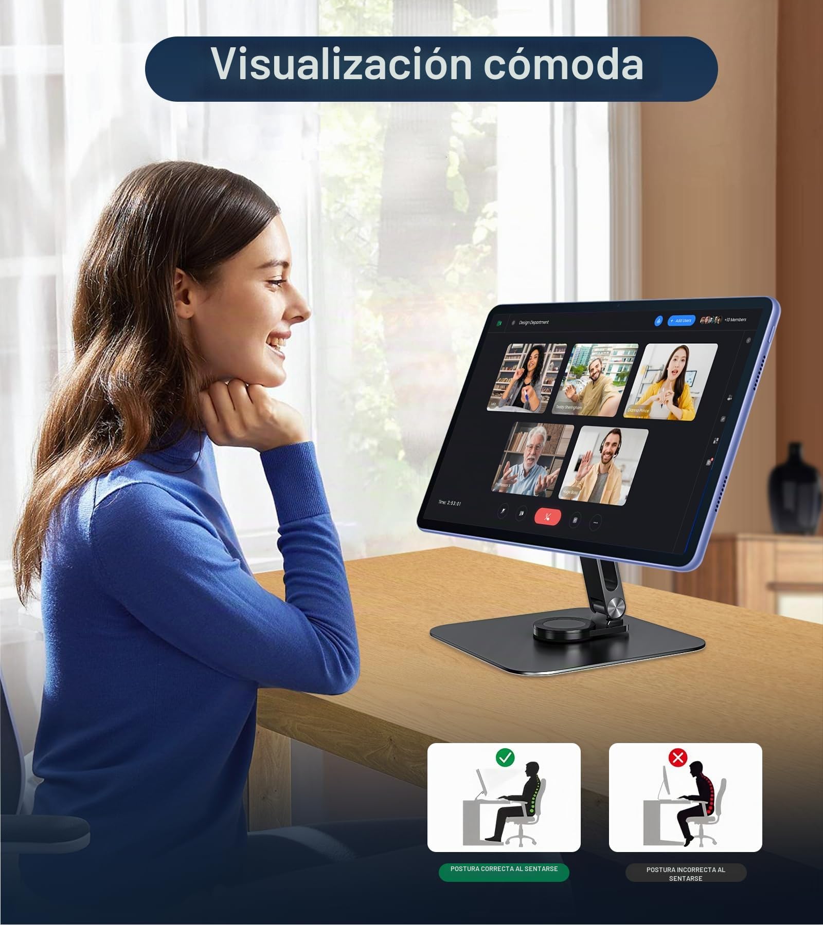 Golday Soporte magnético para iPhone/iPad/monitor compatible máximo con brazo de aleación de aluminio de 18 pulgadas, soporte ajustable para tableta, adecuado para tu hogar, oficina, aula, espacio