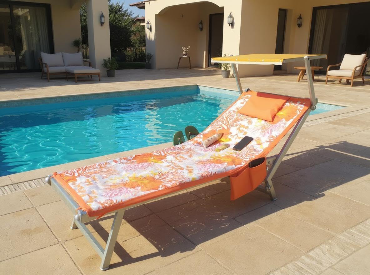 Drap De Plage En Microfibre Avec Poches élastiques Et Coussin