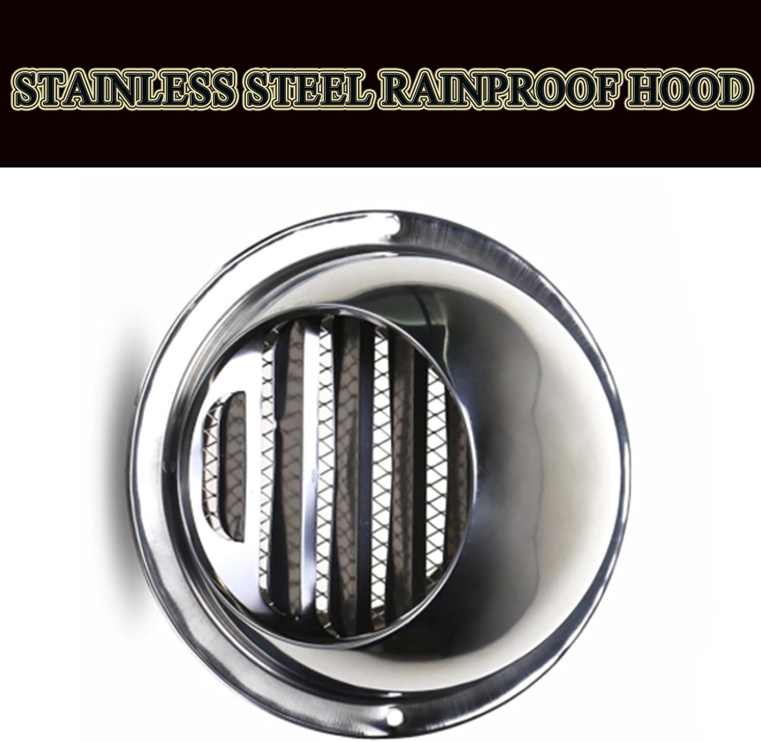Ventilation Outlet, Soffit Vents, Wall Air Soffit Vents, Air Ventilation Outlet Hood, 304 Stainless Steel Air Vent, Stainless Steel Wall Air Vent, With Screen Mesh Dryer Vent Cap, For Ventilation