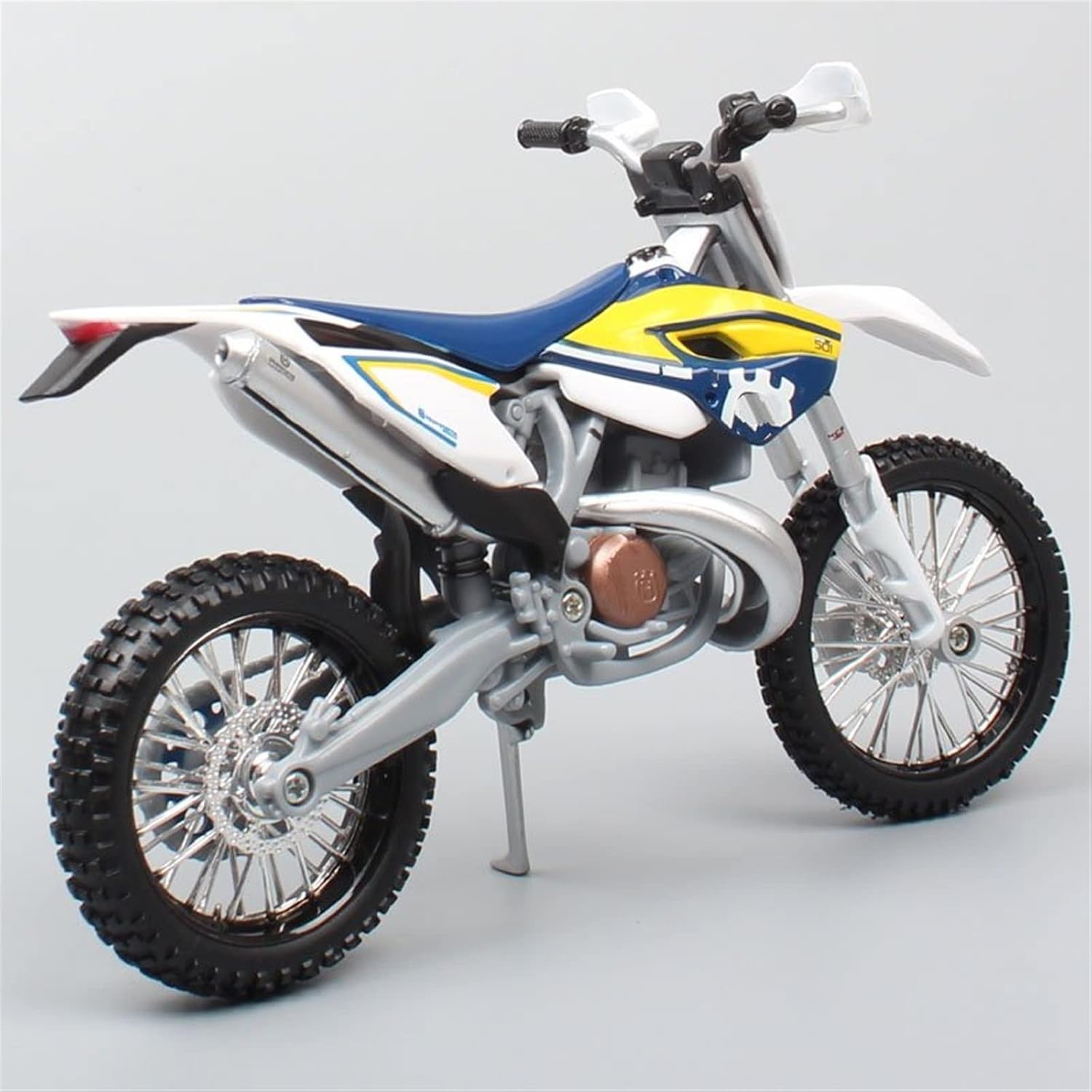 HTASFCI Motorcycle Model for Husqvarna TE125 2016 1/12 Motorcycle Scale Model Off-Road Vehicle Simulation Car Sports Bike Replica Gift Vehicle Collection