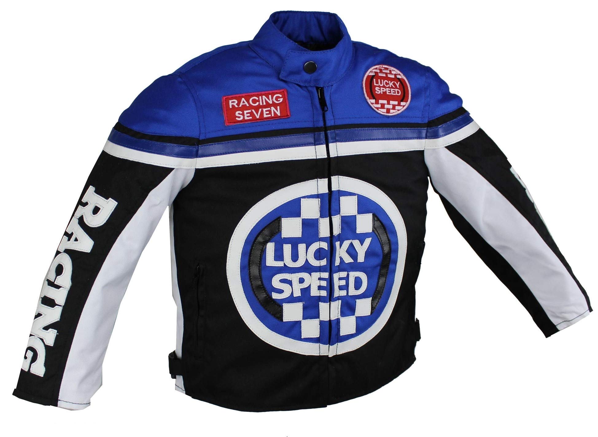 Euro Stars Veste de Motard Textile Pour Enfant - Moto et Course Bleue