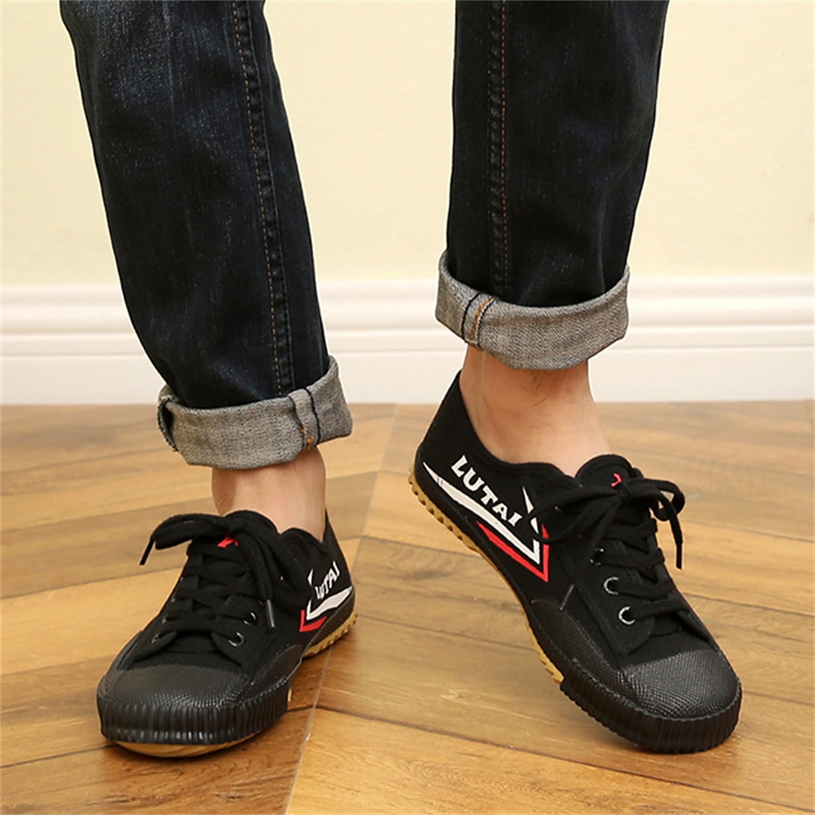 Zapatos De Artes Marciales para Niños Y Adultos Zapatillas De Deporte De Tai Chi Kung Fu Zapatillas De Deporte De Lona De Parte Inferior Descalzas