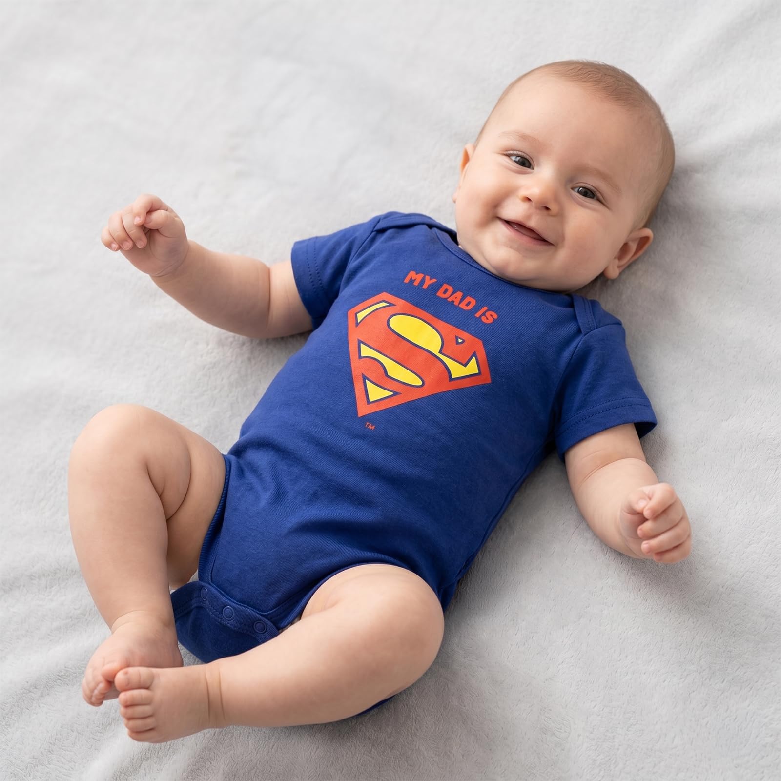 DC Comics Superman Body Niemowlęce Bawełniane Dad Superhero Na Prezent 4 Pak 3 Rozmiary
