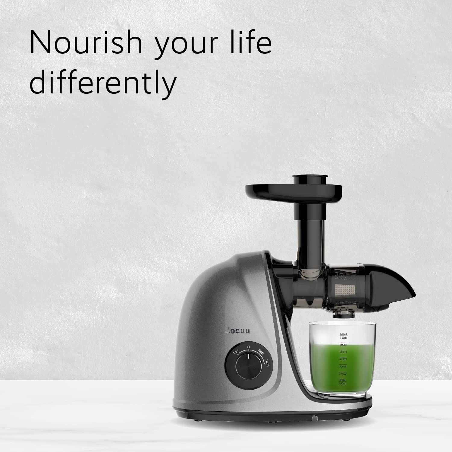 Jocuu Slow Masticating Juicer with 2Speed Modes Cold Press Juicer Machine Quiet Motor