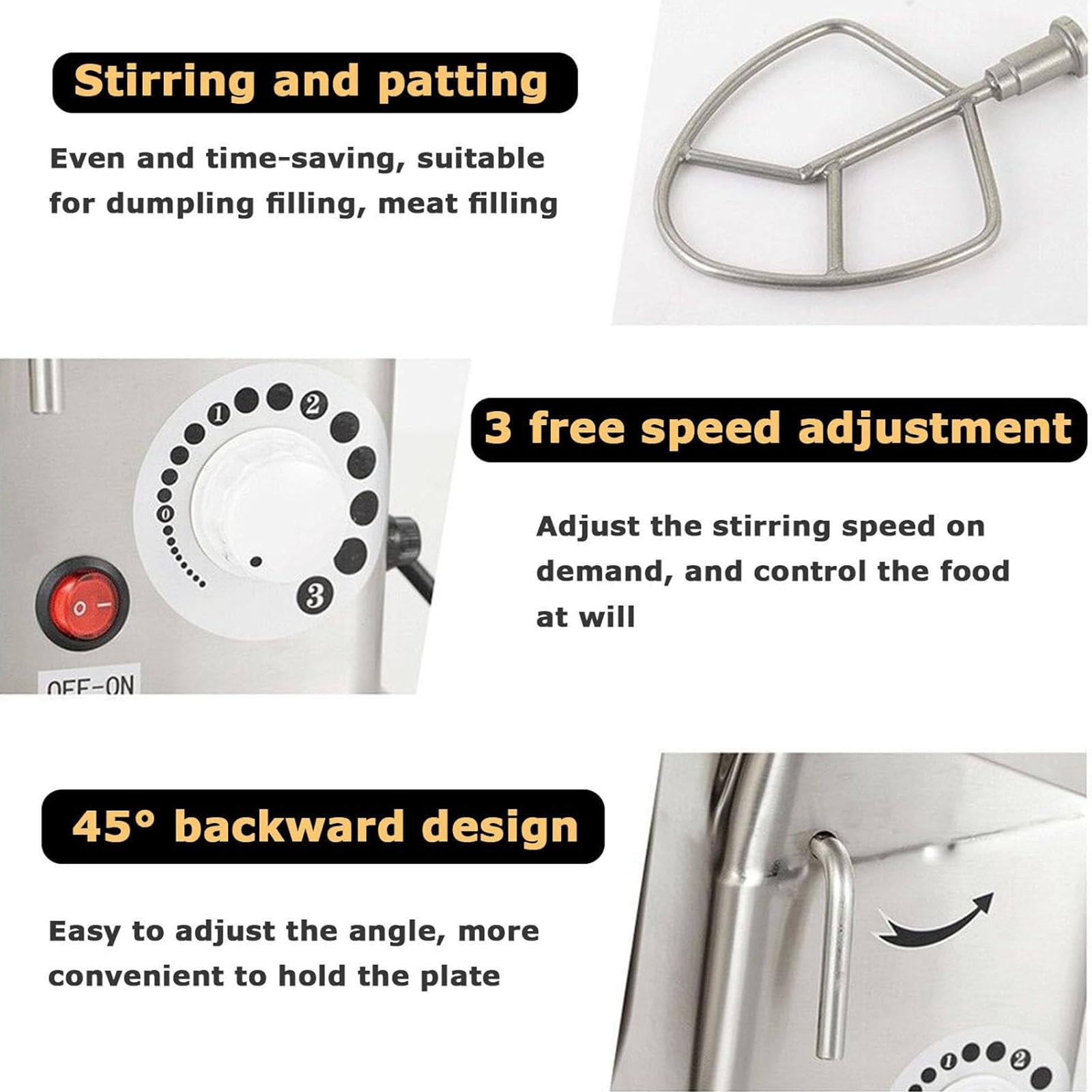 Robot da Cucina Multifunzione,Impastatrice a Spirale per Pane e Pizza, Accessori per Fruste Elettriche,per Sbattere Uova e Montare Panna,Crea Torte e Dolci Perfetti 10L