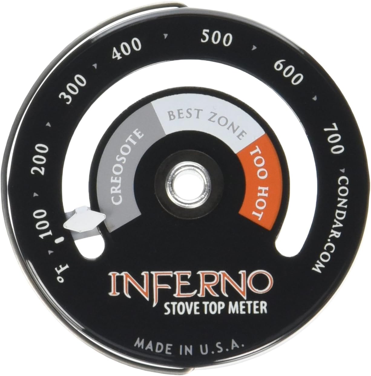 Inferno Stove Top Meter (330) Thermometer calibrated to Measure