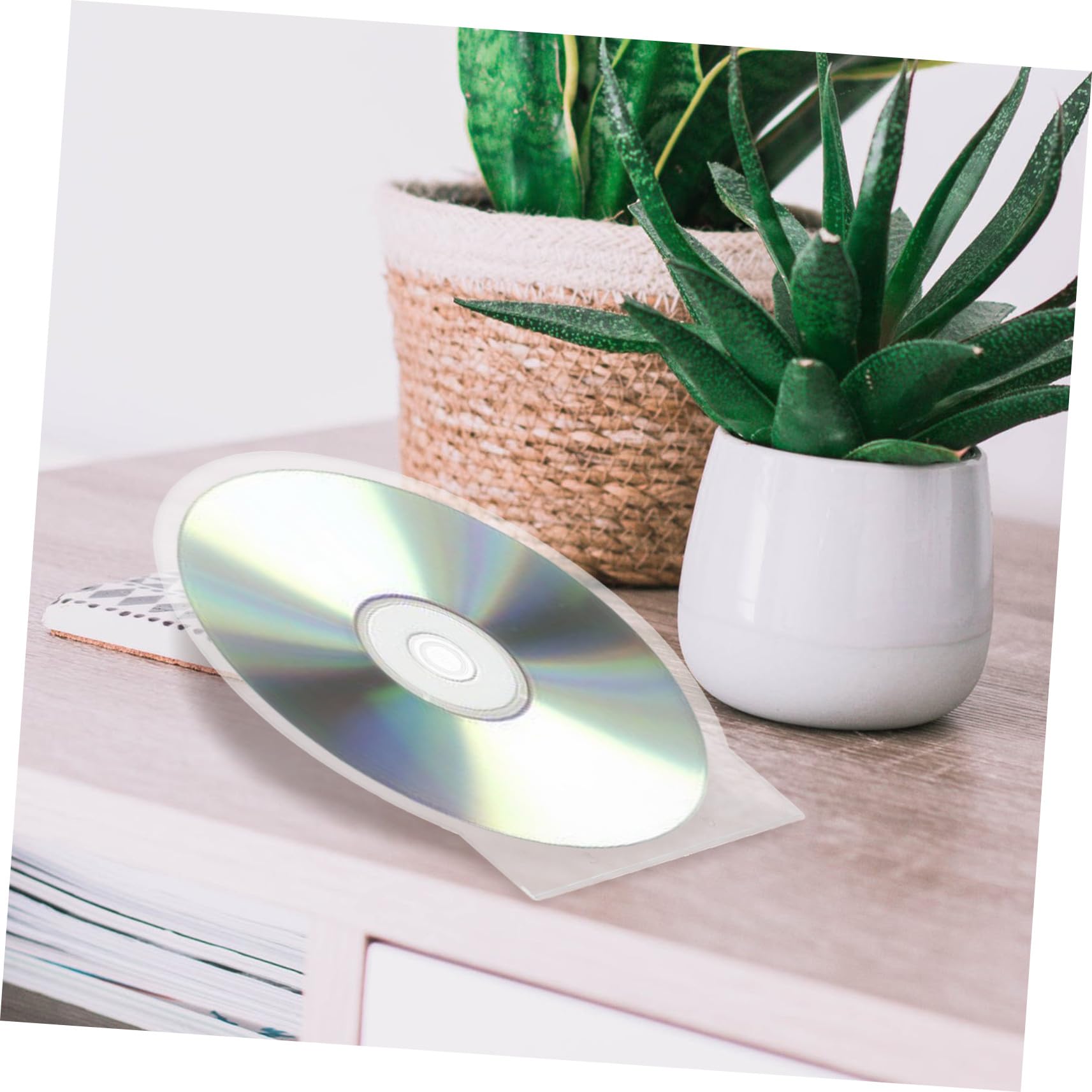 Custodia CD Trasparente Extra Spessa per 50 Dischi, Custodia Porta Dvd Rigida Design Sottile e Minimale per Casa e Auto