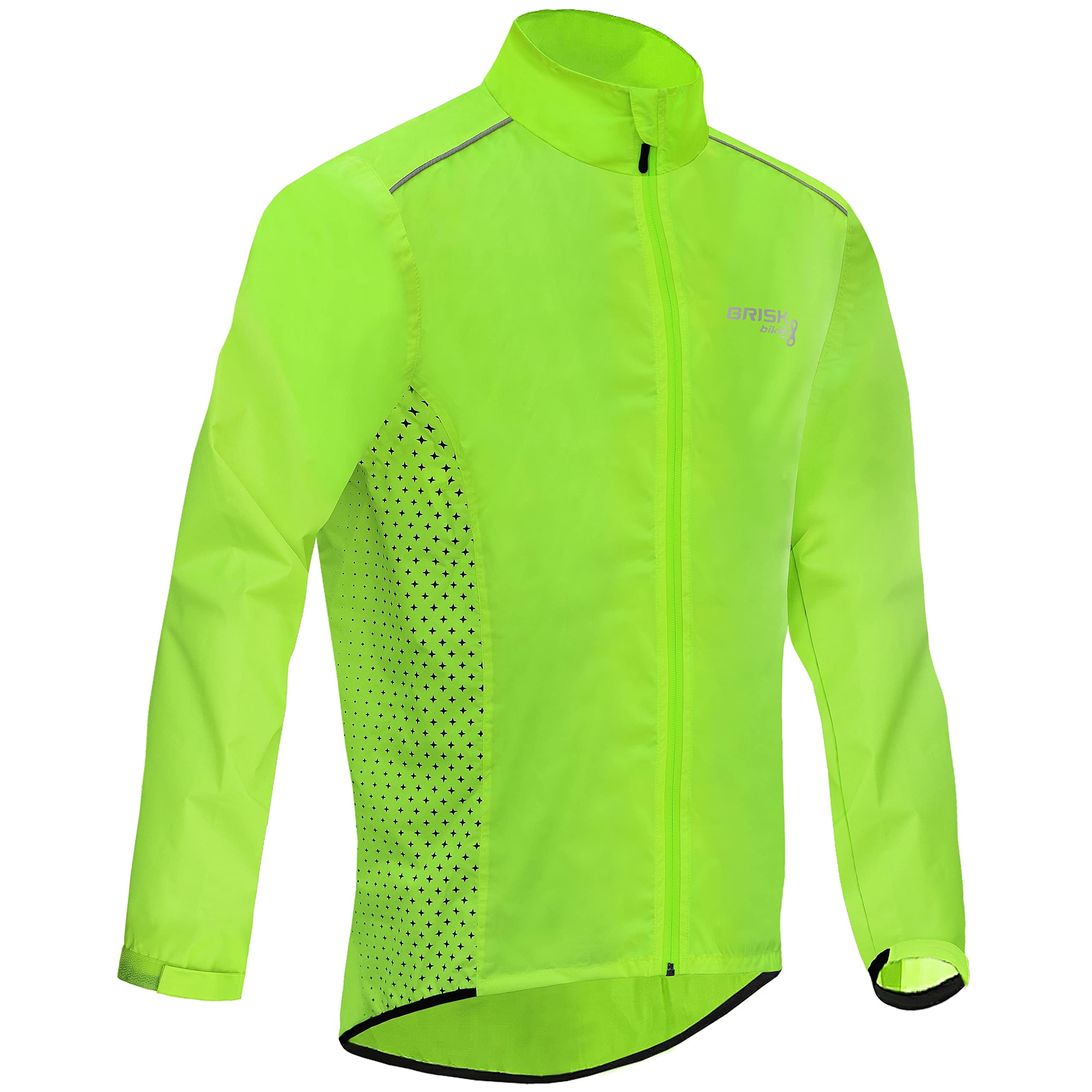 Brisk Bike Chubasquero ciclismo hombre impermeable manga larga alta visibilidad reflectante