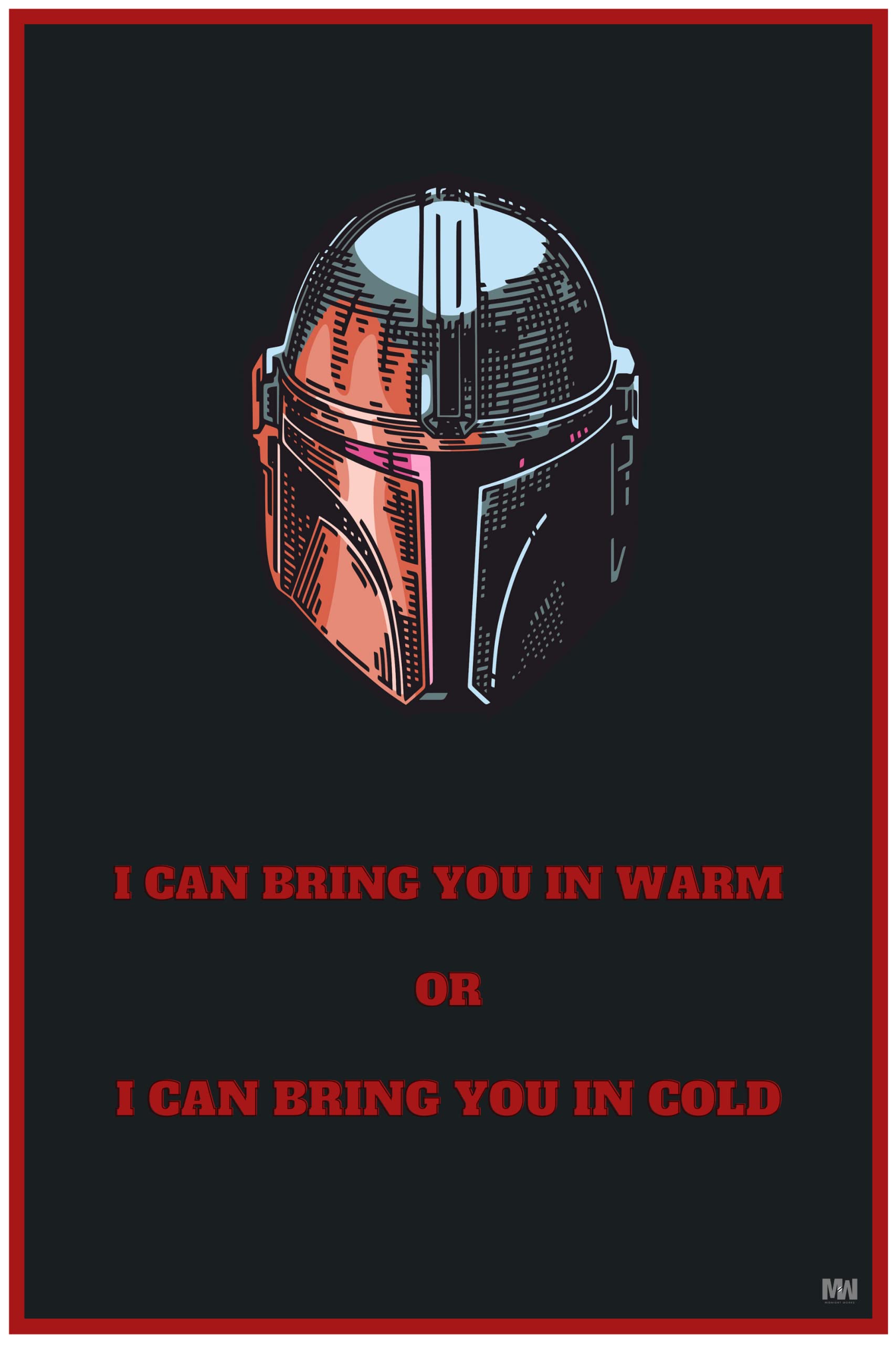 Midnight Works The Mandalorian The Book of Boba Fett Poster 12 x 18 inch 300 GSM