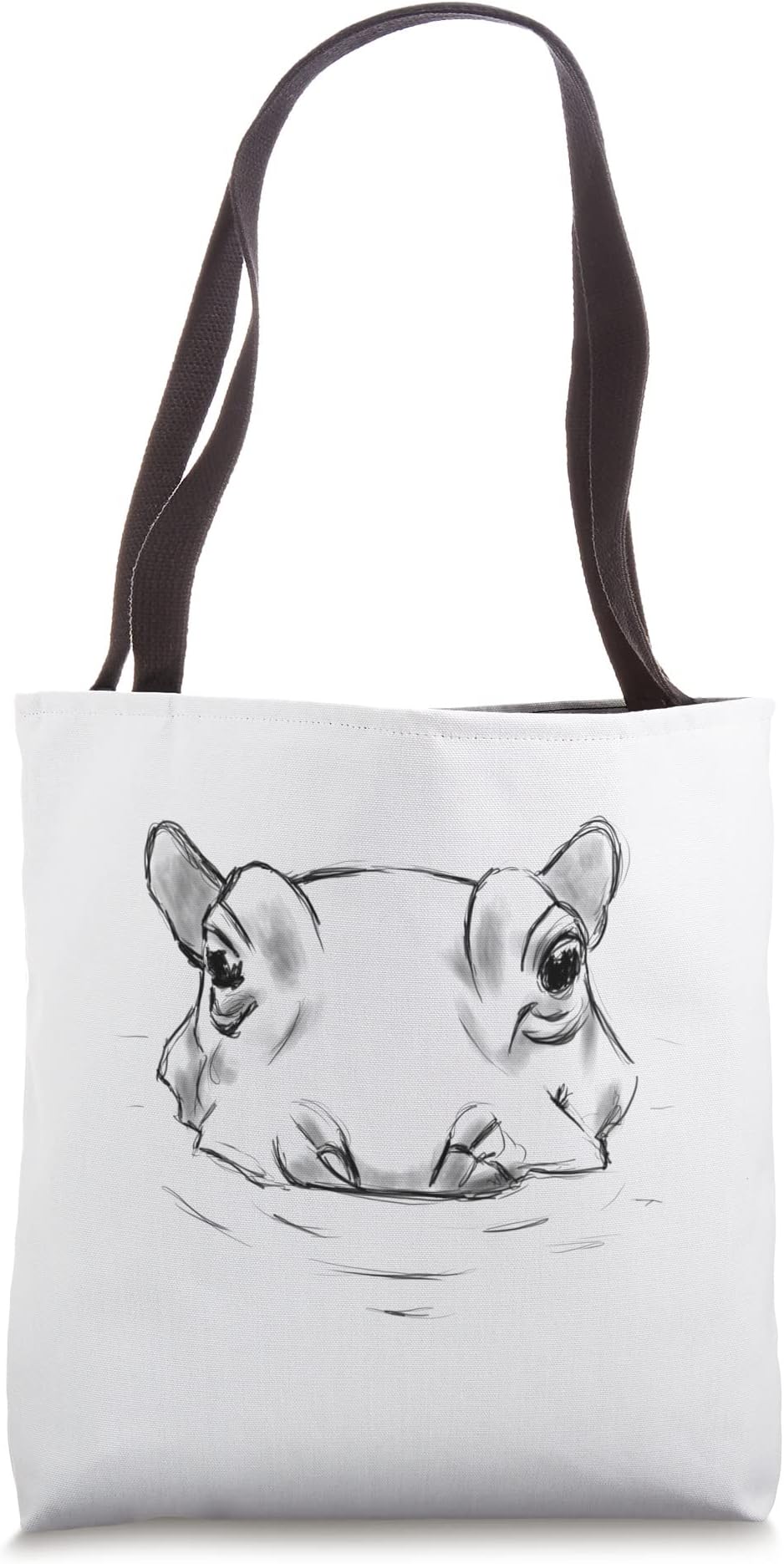 Cute hippo sketch Tote Bag