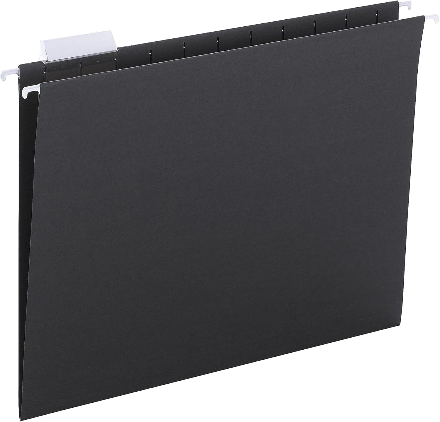 Smead 64062 Hanging File Folders 1/5 Cut 11 Point Stock Letter Black 25/Box