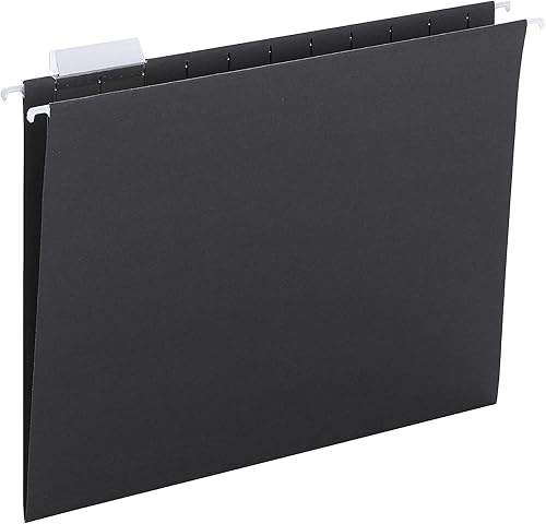 Miniatura 3 de Smead 64062 Carpetas colgantes 1/5 corte 11 puntos Stock Letter Negro 25/Caja