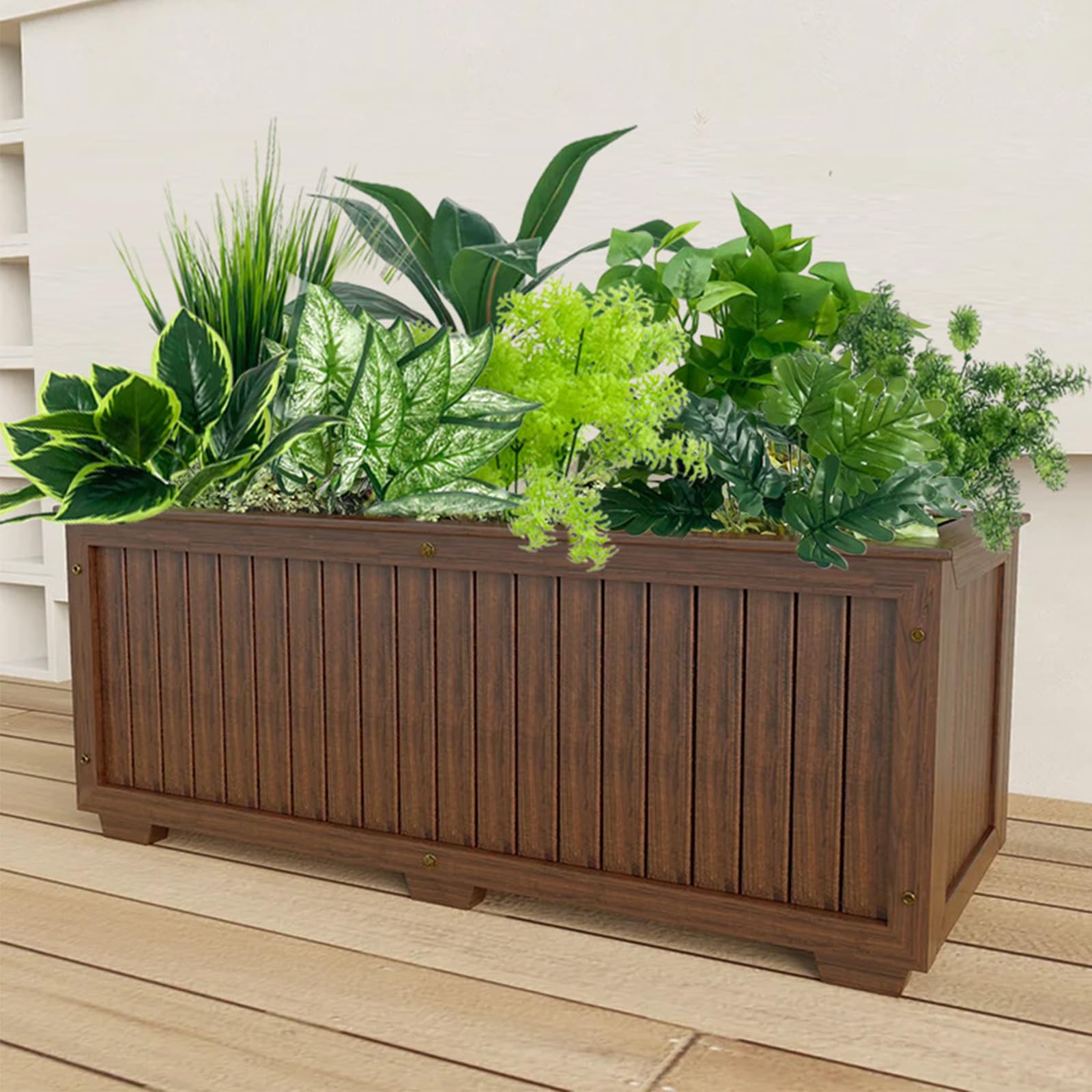 18 Stück Künstliche Pflanzen, 45cm Long Grün Persisches Gras, Plastik Künstlich Frühlingdeko, Kunstpflanzen für Deko Garten im Freien Blumentopf