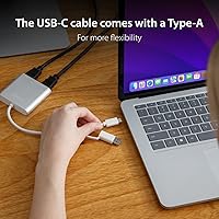 Vista 4 de j5create Adaptador multimonitor USB-C a HDMI dual con convertidor USB tipo A 4K + 2K Compatible con Windows y Mac (JCA365)