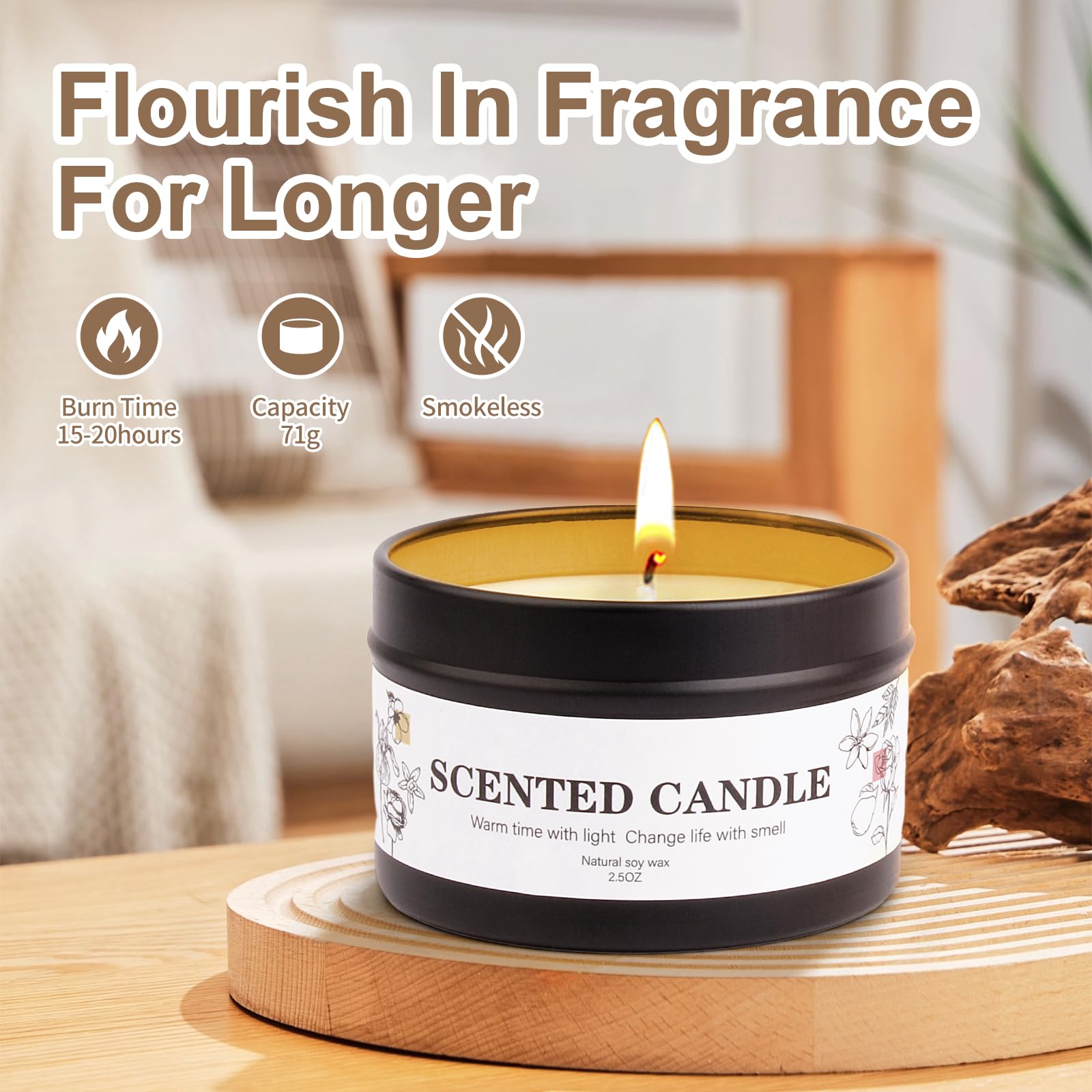 RDDAIPE 6 Pièces Bougie Noel, Coffret Bougies Parfumées