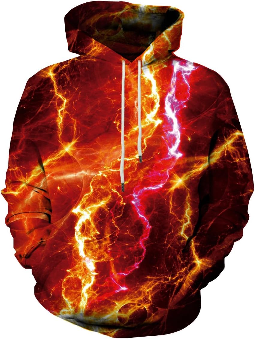 Unisex Colorful Graphic Hoodies 3D Print Cool Sweatshirt Cool Design with Pocket for Men and Women