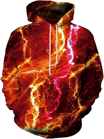 Neemanndy Unisex Colorful Graphic Hoodies 3D Print Cool Sweatshirt Cool Design with Pocket for Men and Women